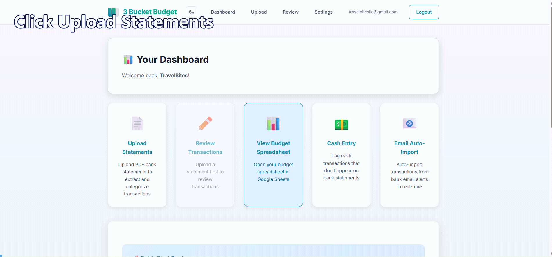 Upload statement tutorial